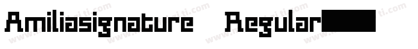 Amiliasignature Regular字体转换